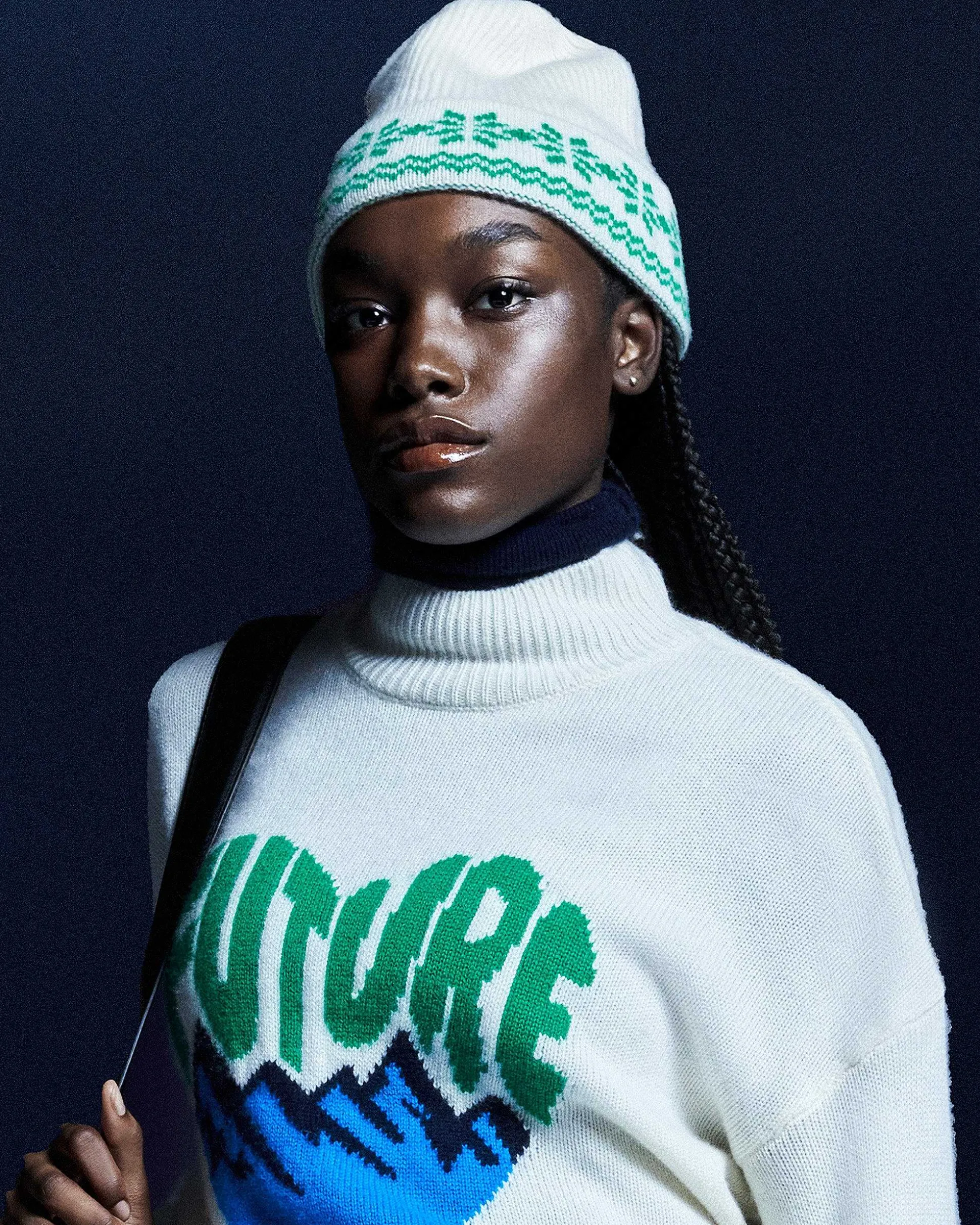 Bonnet A Revers Norvegien Bicolore