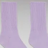 Chaussettes Mi-Hautes A Cotes