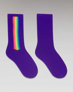Chaussettes Mi-Hautes Bandes Multicolore