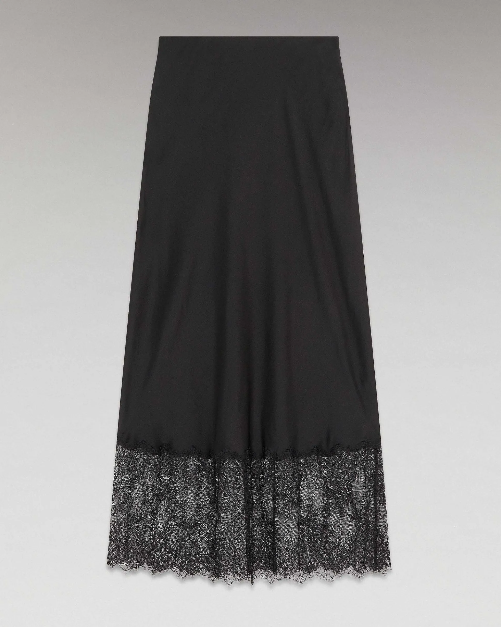 Jupe Mi-Longue Decoupee Dentelle