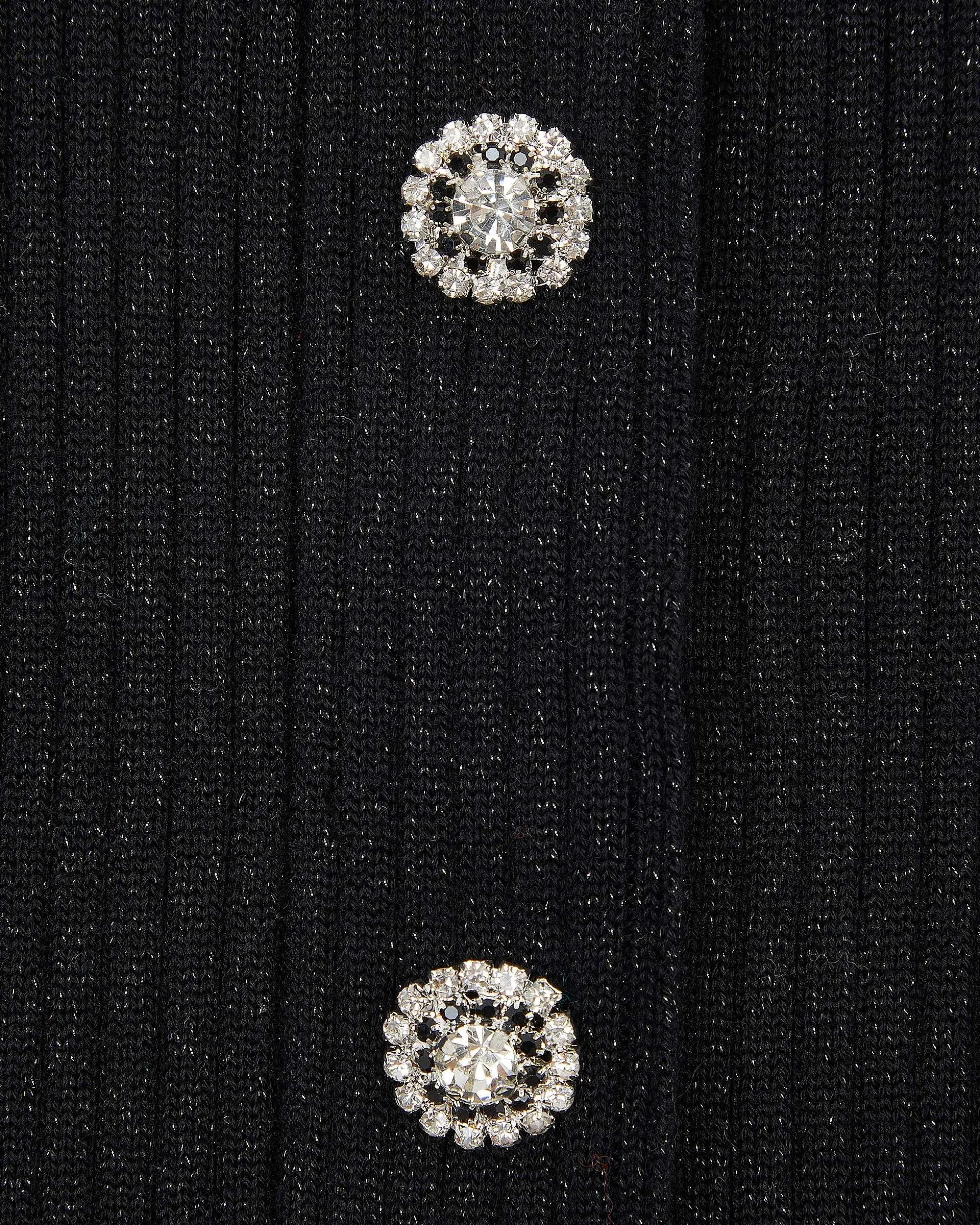 Jupe Mini Metallise Boutons Bijoux