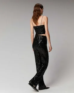 Pantalon Flare A Sequins