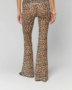 Pantalon Flare Imprime Mesh