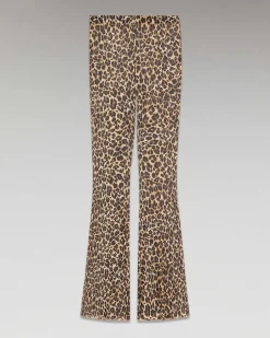 Pantalon Flare Imprime Mesh