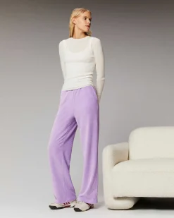 Pantalon Large Velours