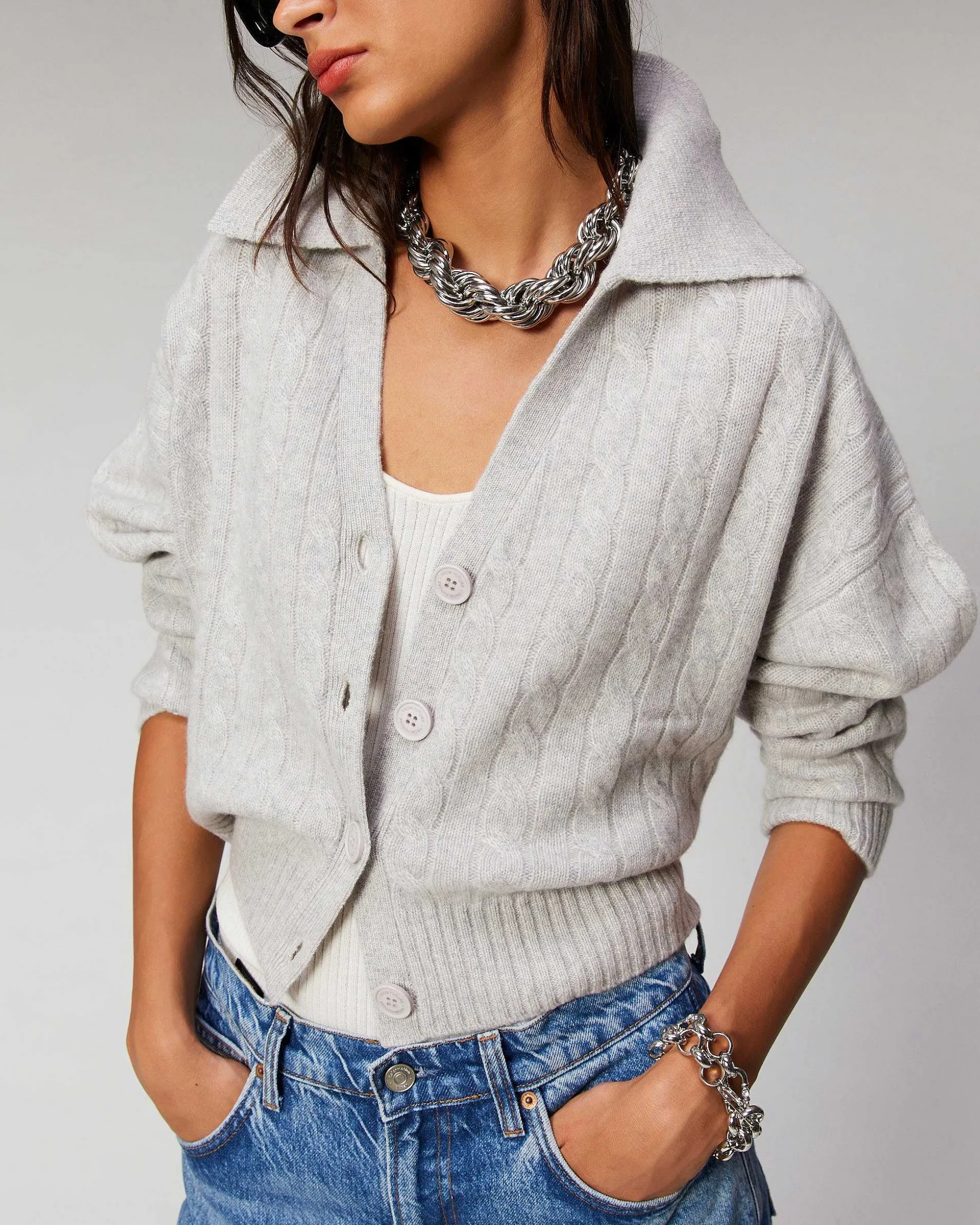 Pull Cardigan A Cotes