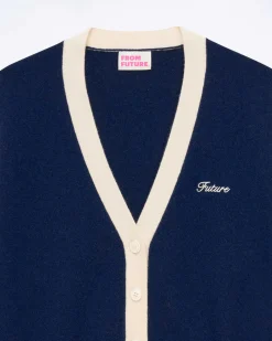 Pull Cardigan Bicolore