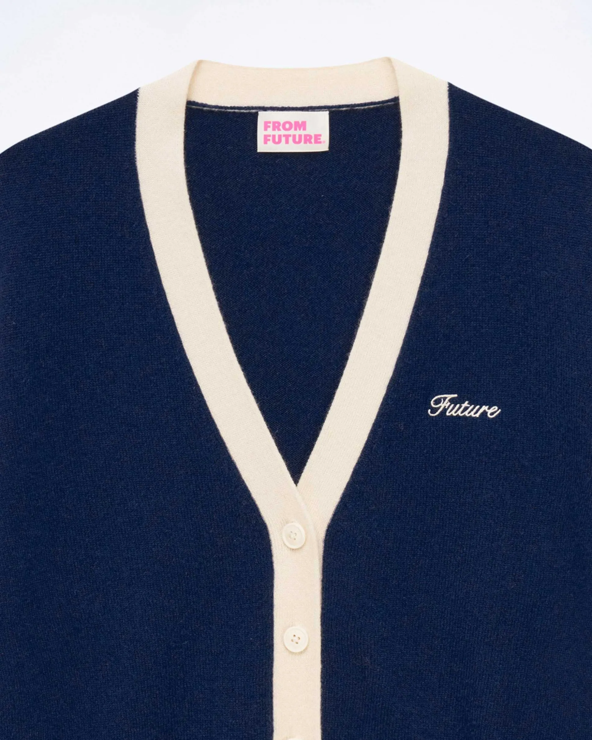 Pull Cardigan Bicolore