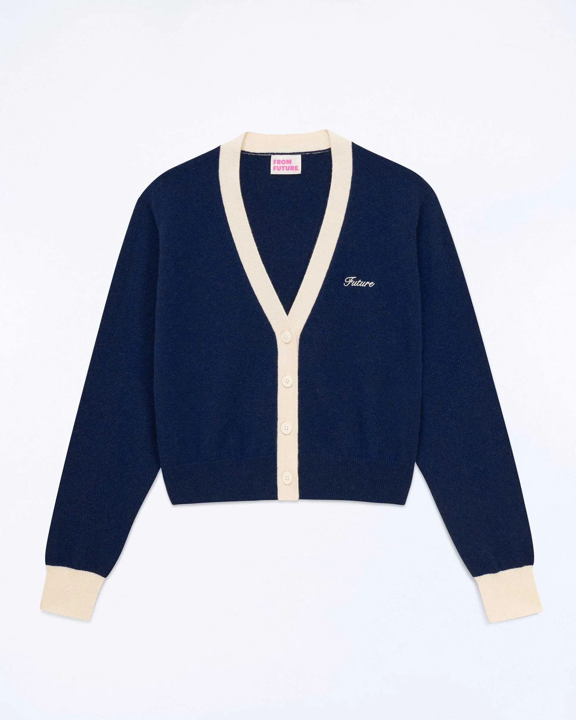 Pull Cardigan Bicolore