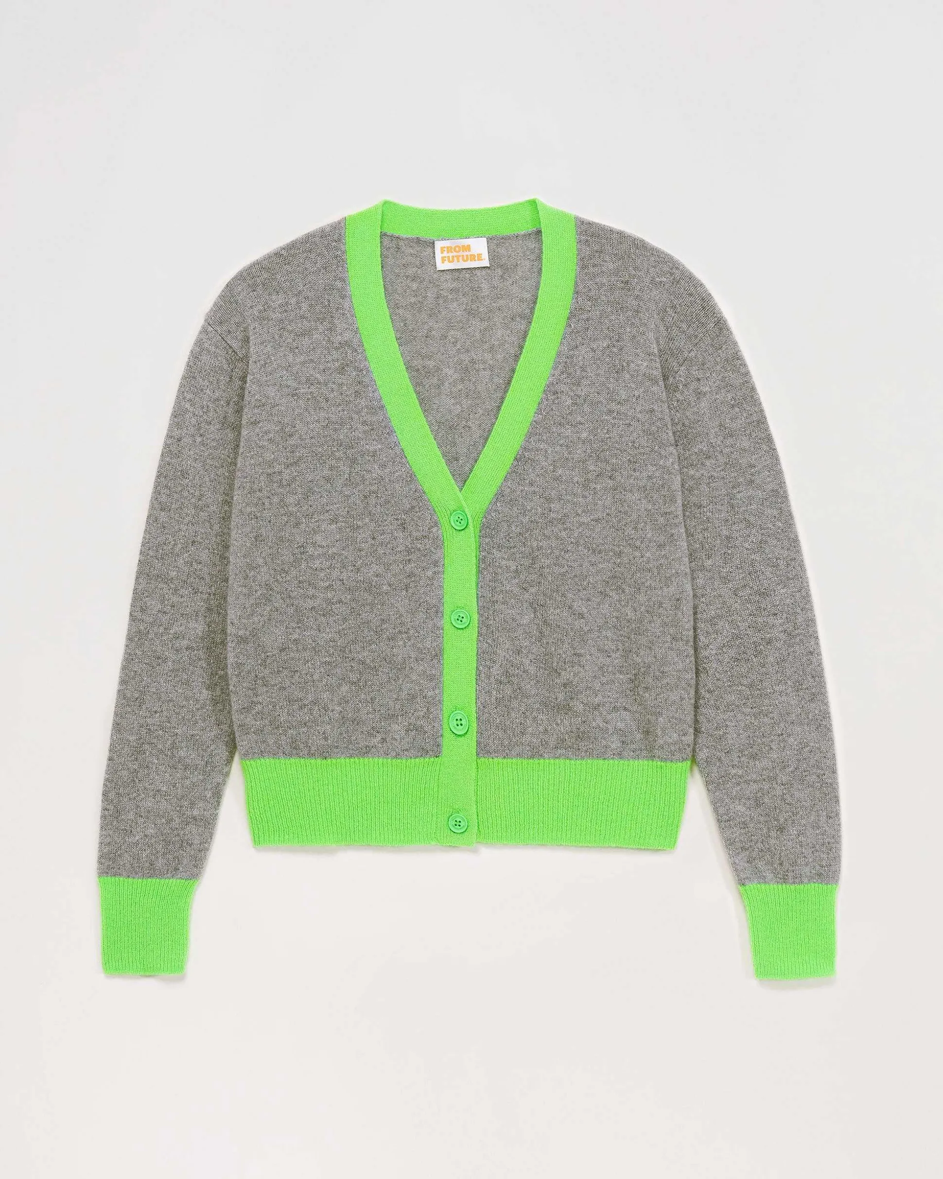 Pull Cardigan Bicolore Leger