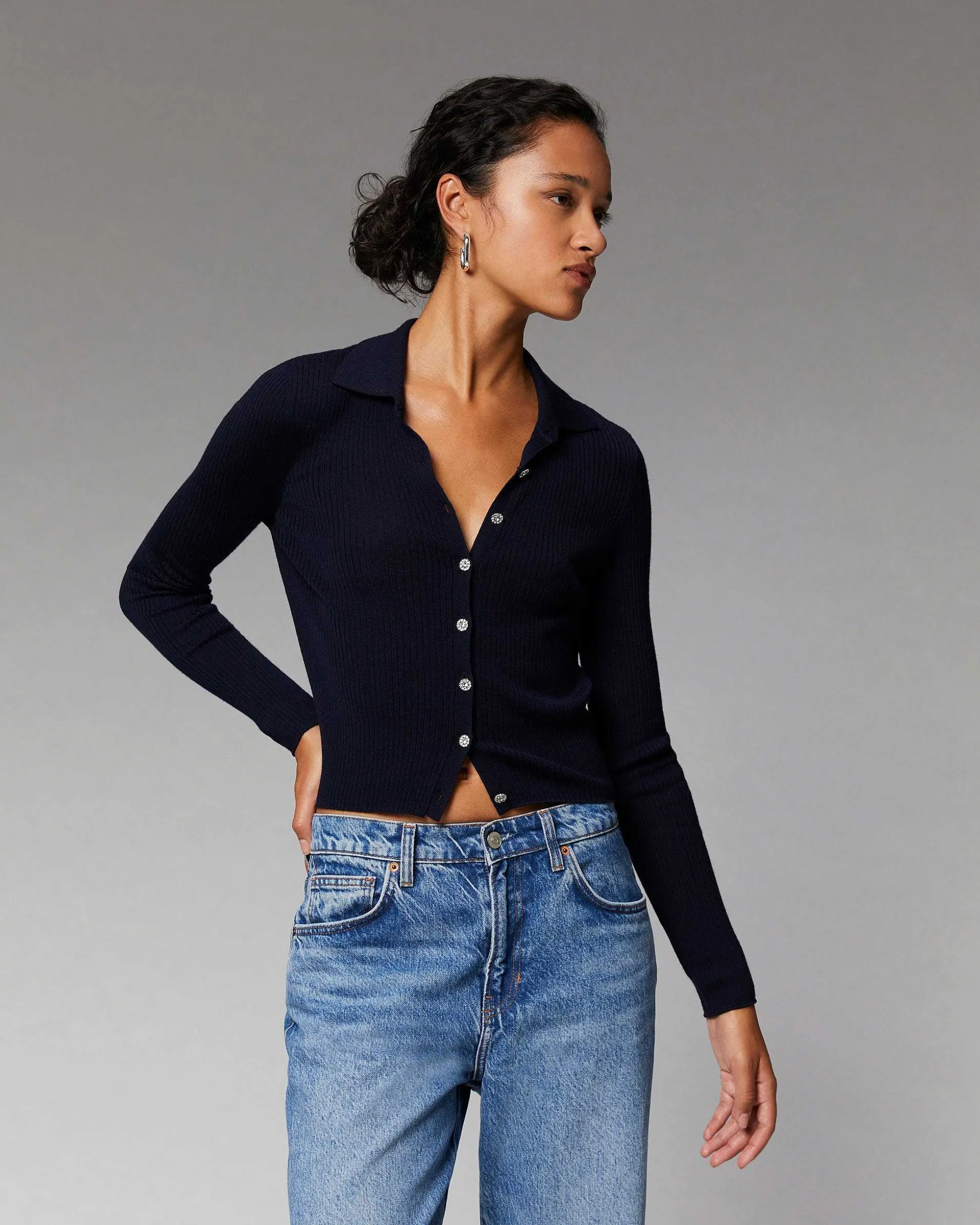 Pull Cardigan Boutons Bijoux