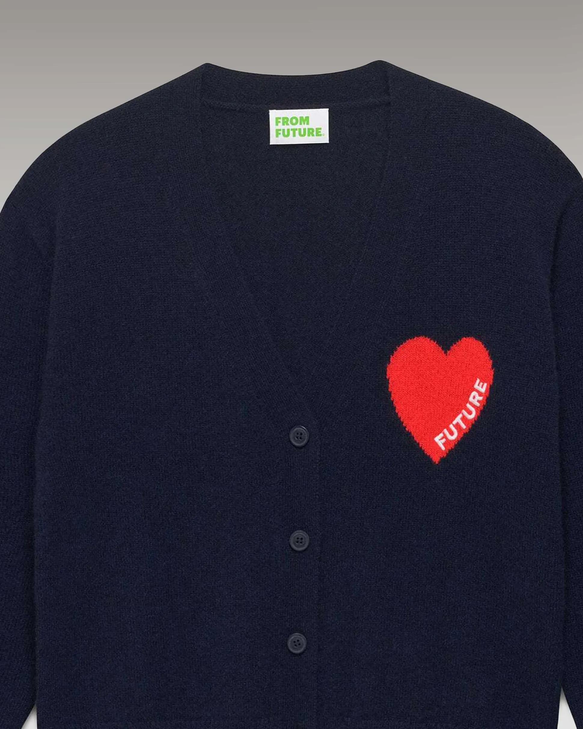 Pull Cardigan Coeur Leger