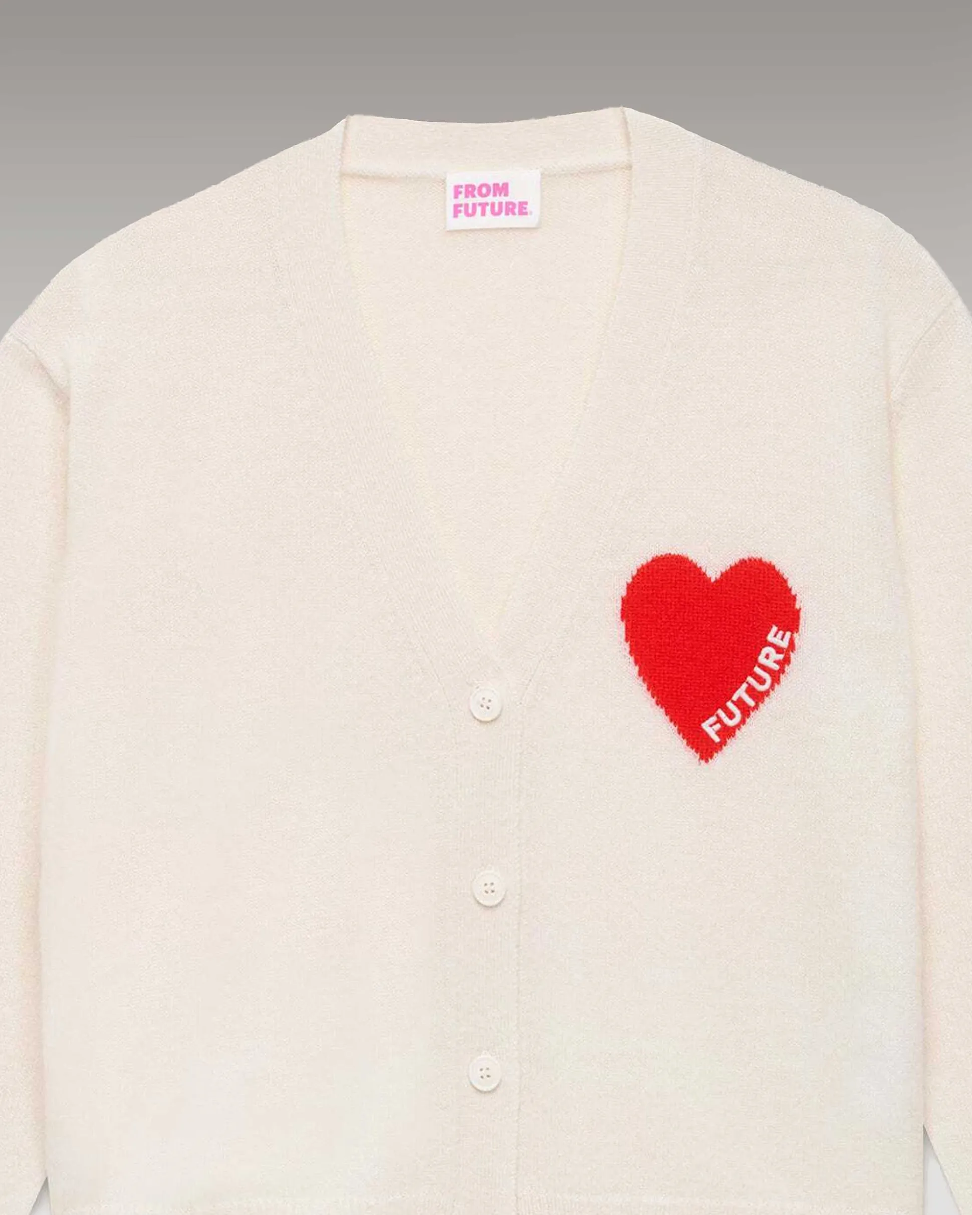 Pull Cardigan Coeur Leger