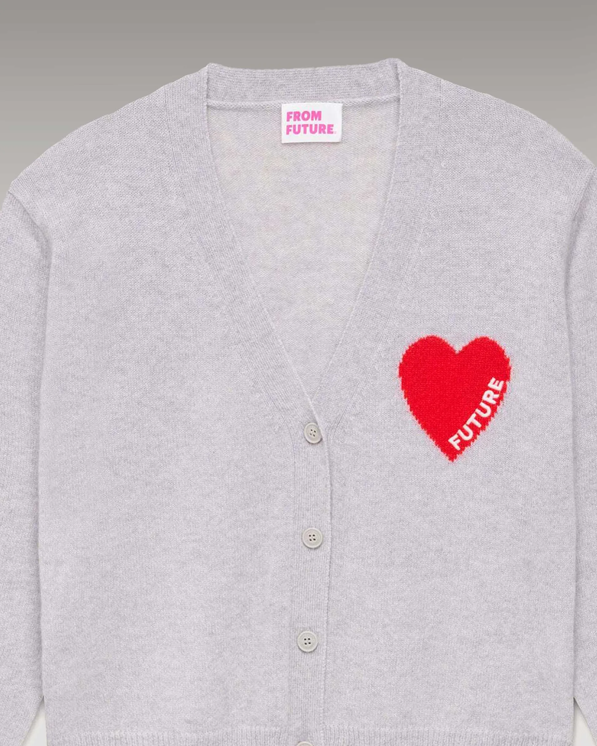 Pull Cardigan Coeur Leger