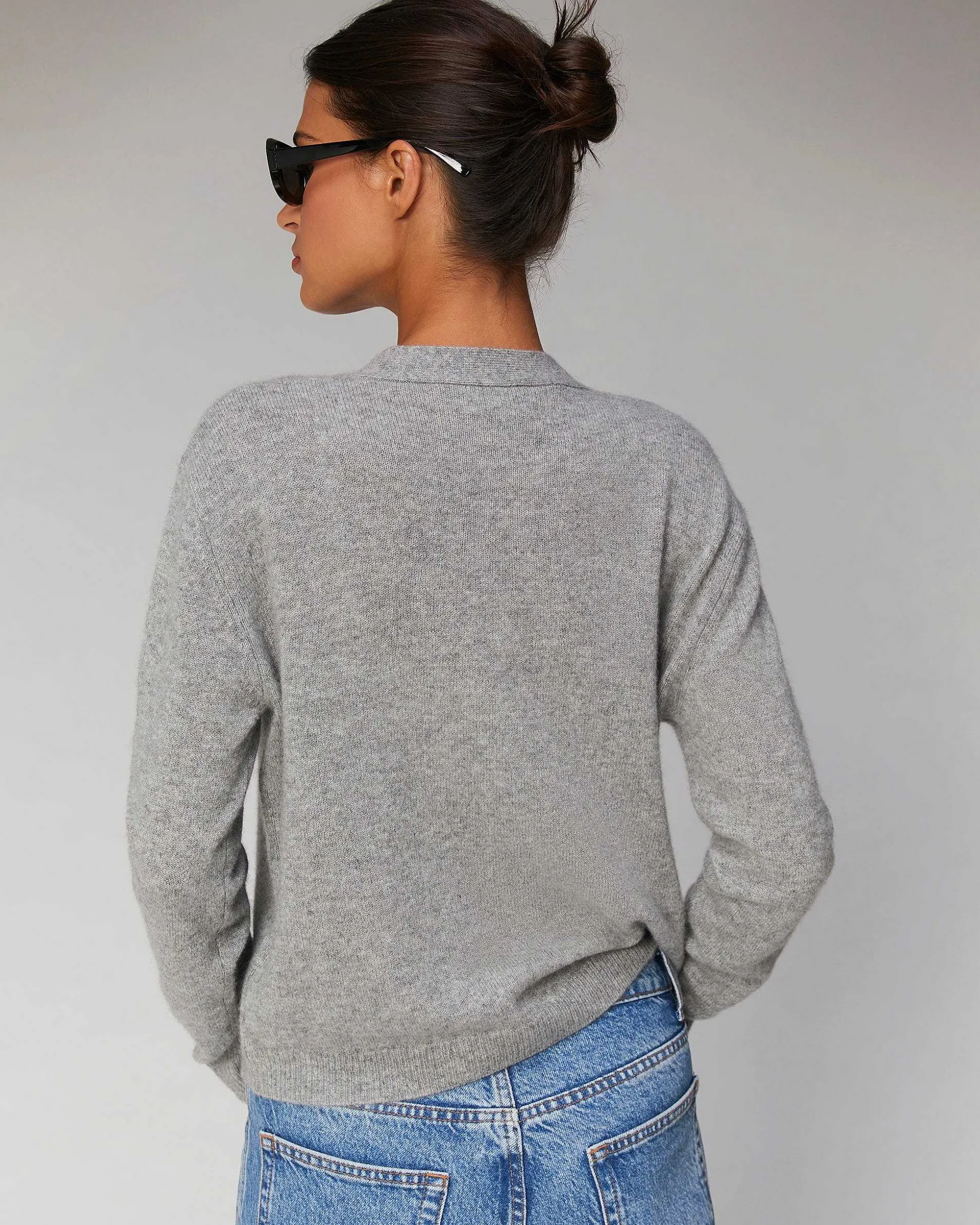 Pull Cardigan Coeur Leger