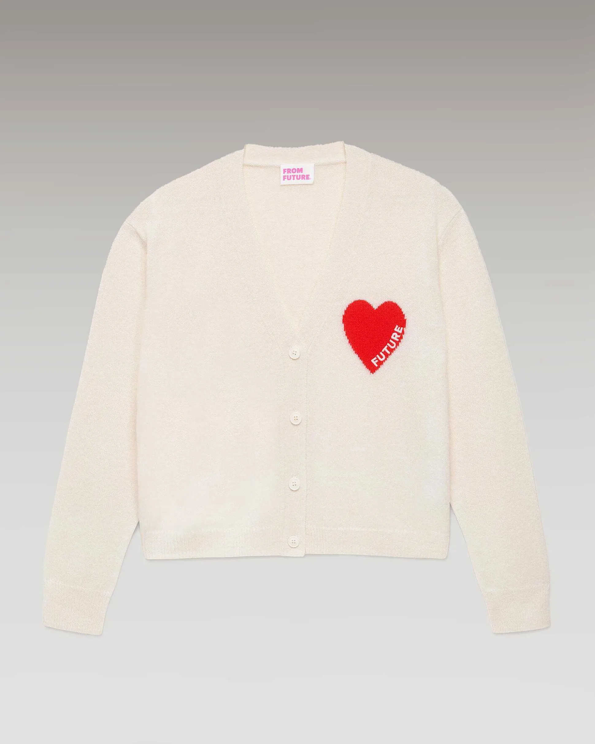 Pull Cardigan Coeur Leger