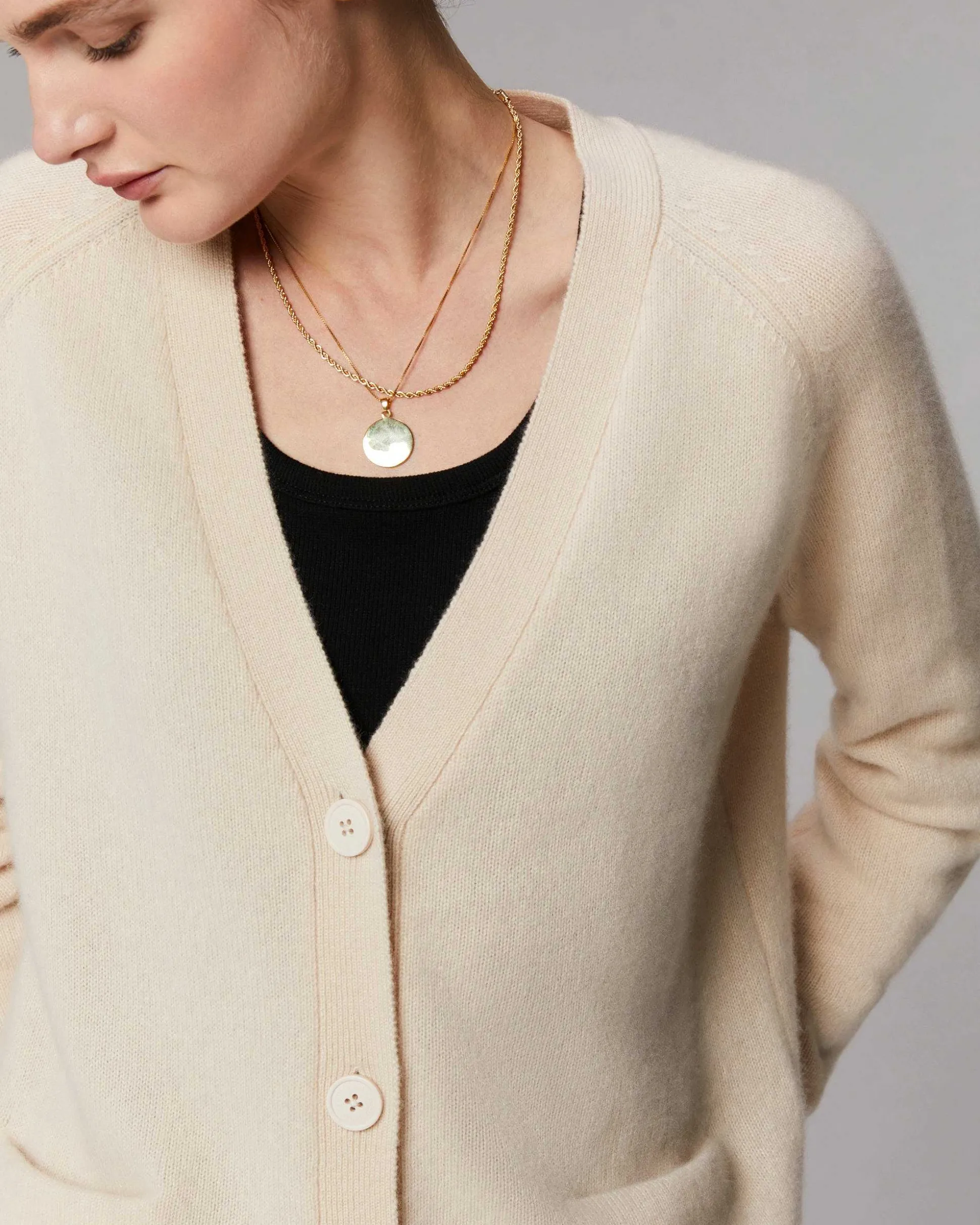 Pull Cardigan Manches Raglan