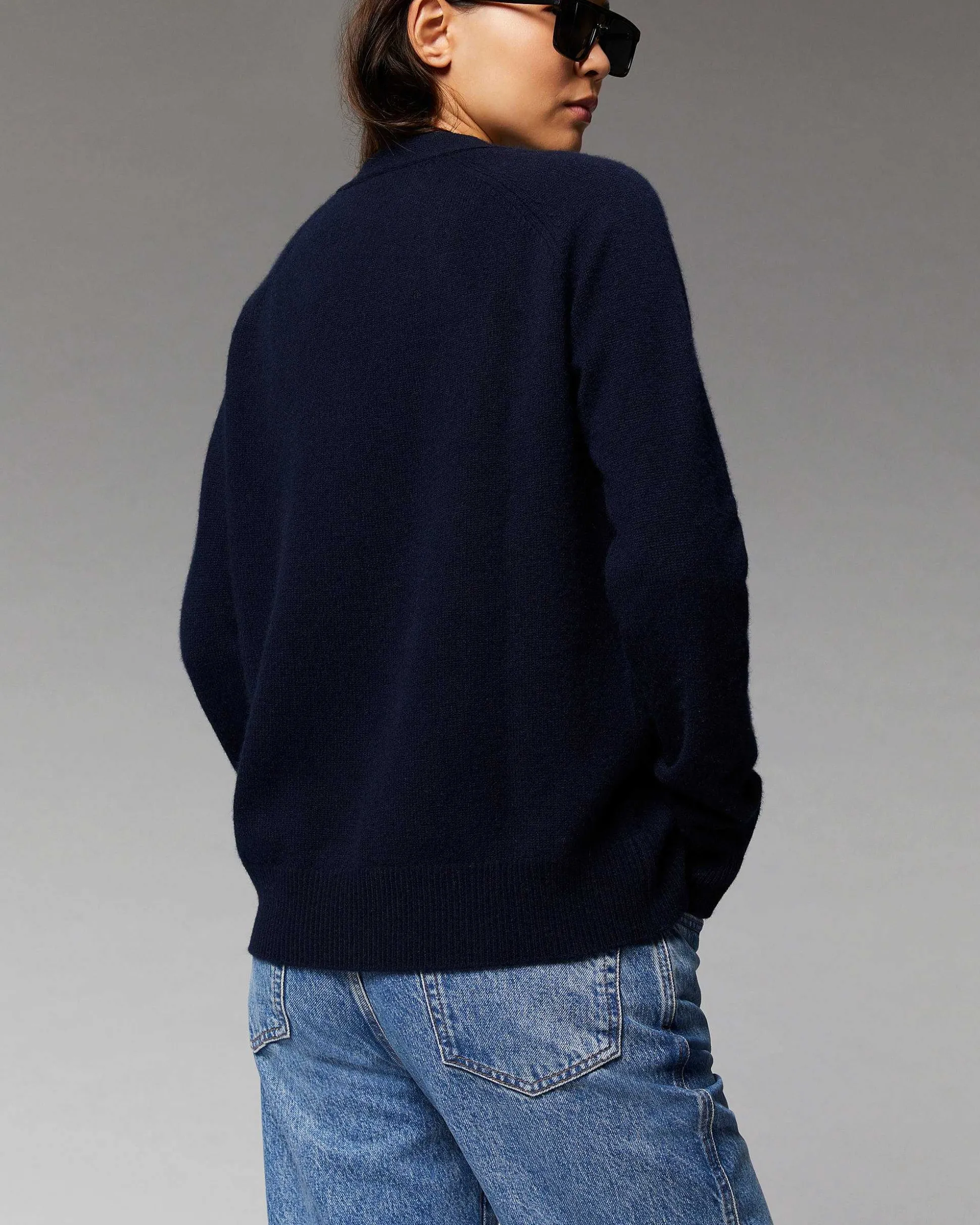 Pull Cardigan Manches Raglan