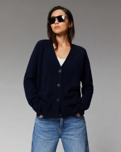 Pull Cardigan Manches Raglan