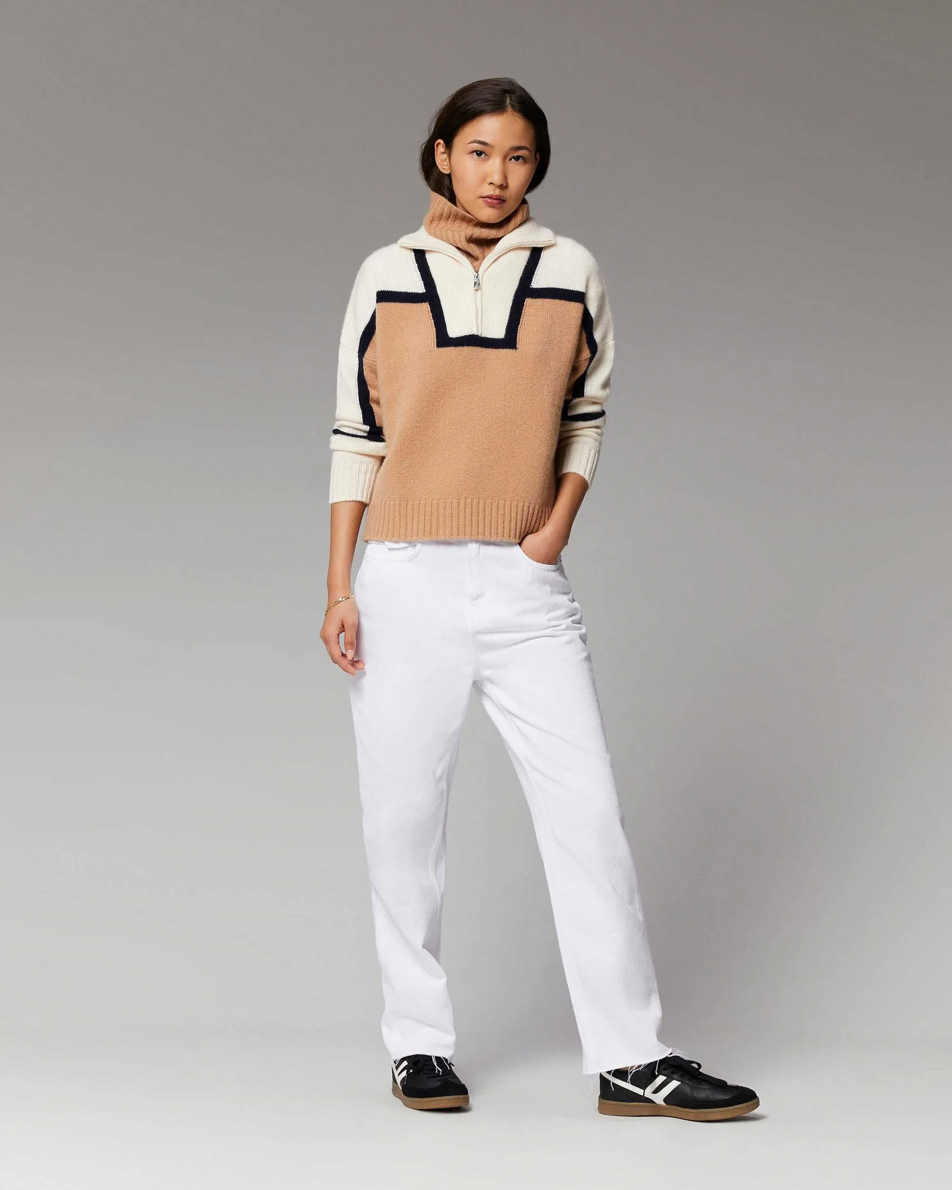 Pull Col Camionneur Bicolore