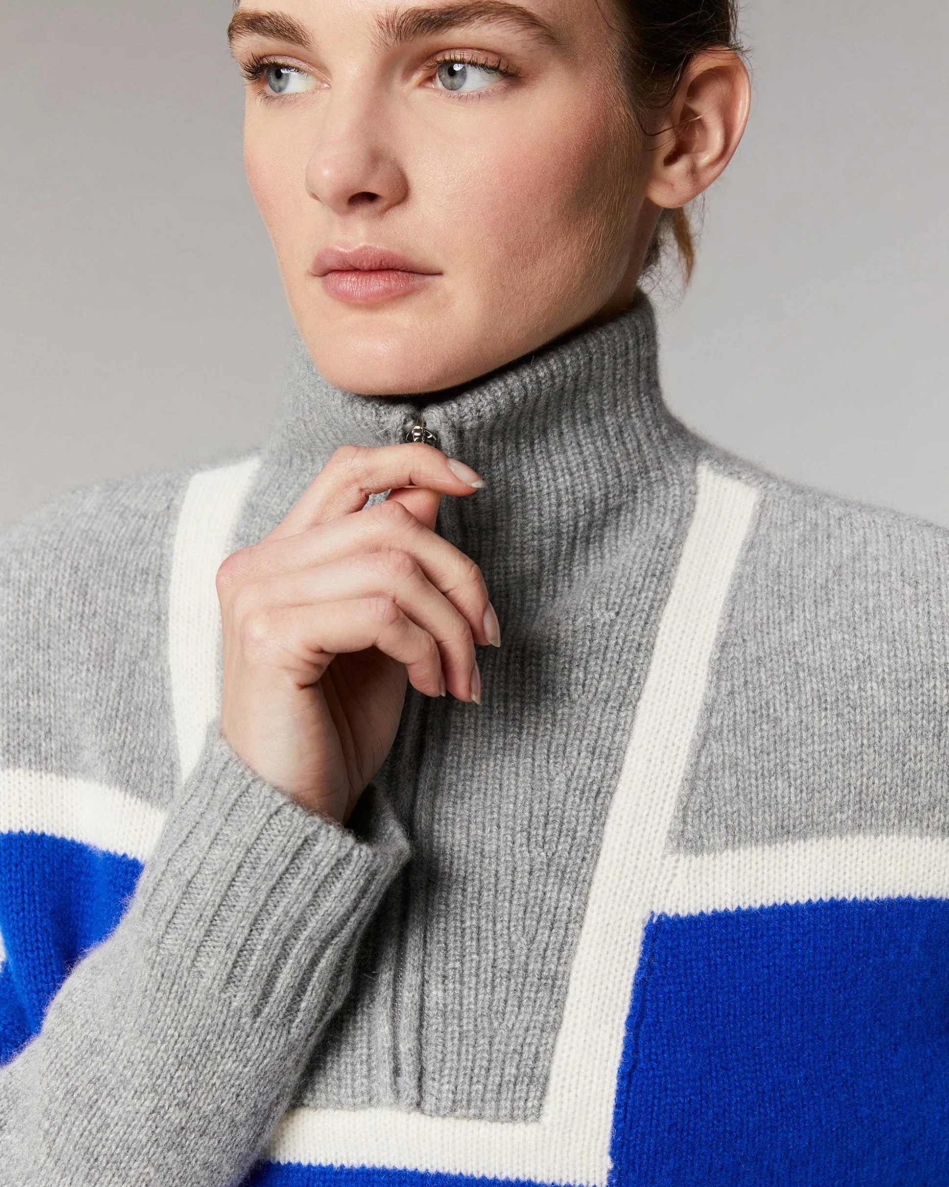 Pull Col Camionneur Bicolore