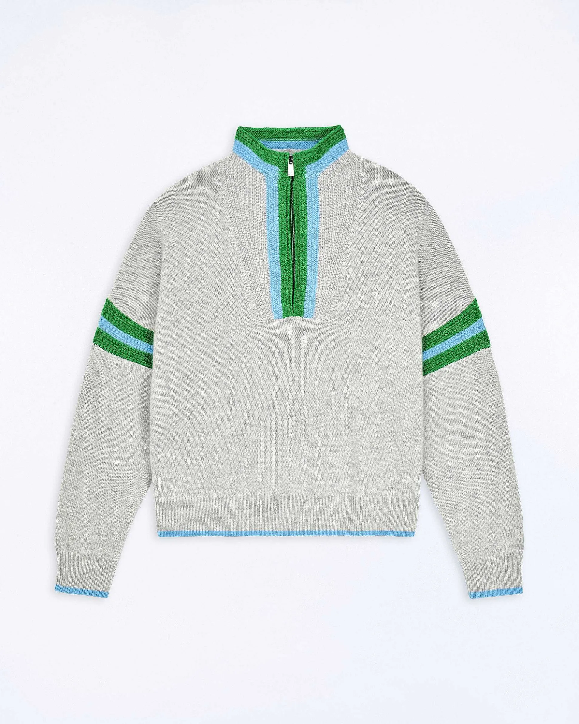 Pull Col Camionneur Bord-Cotes Tricot Ajoure