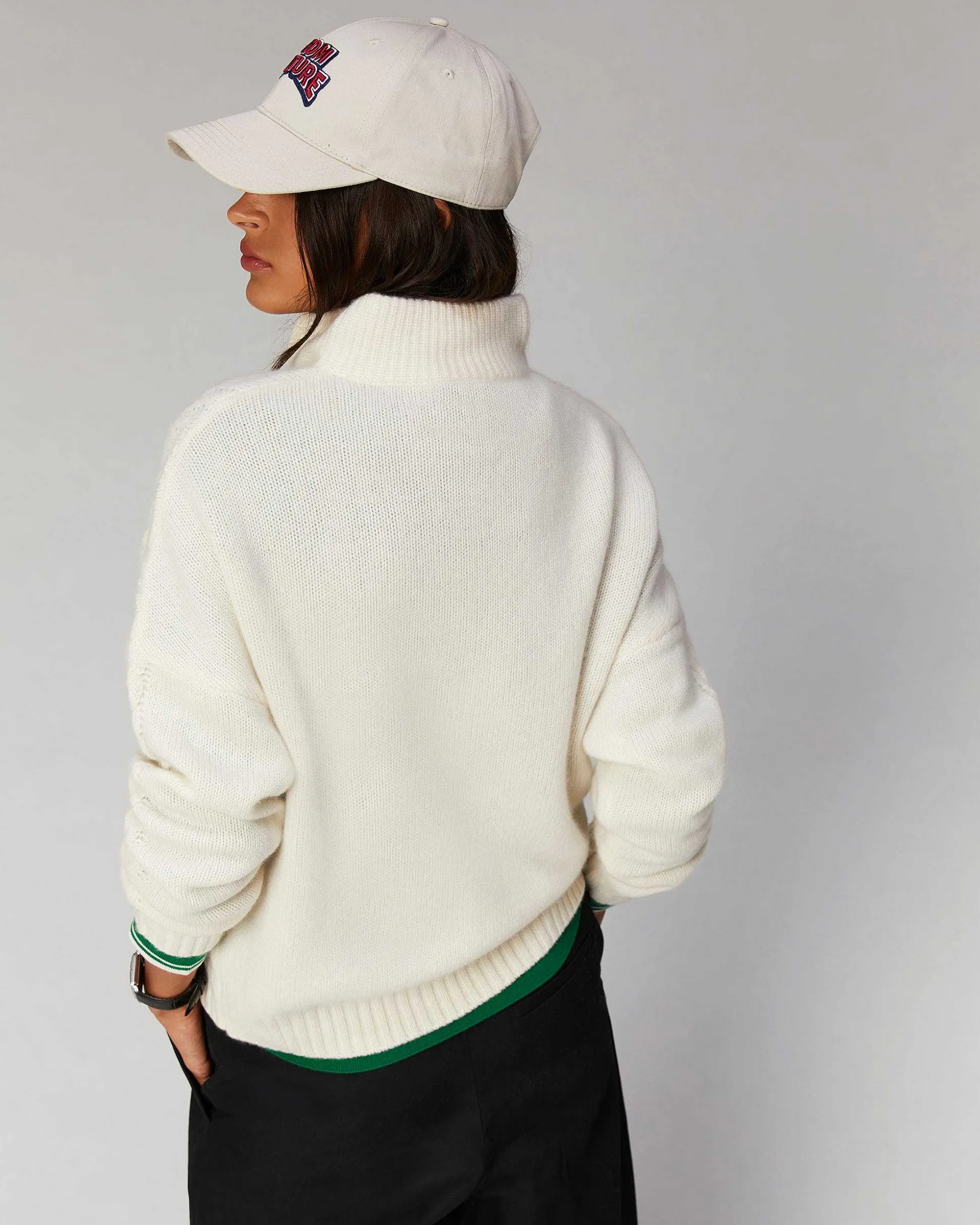 Pull Col Camionneur Torsades