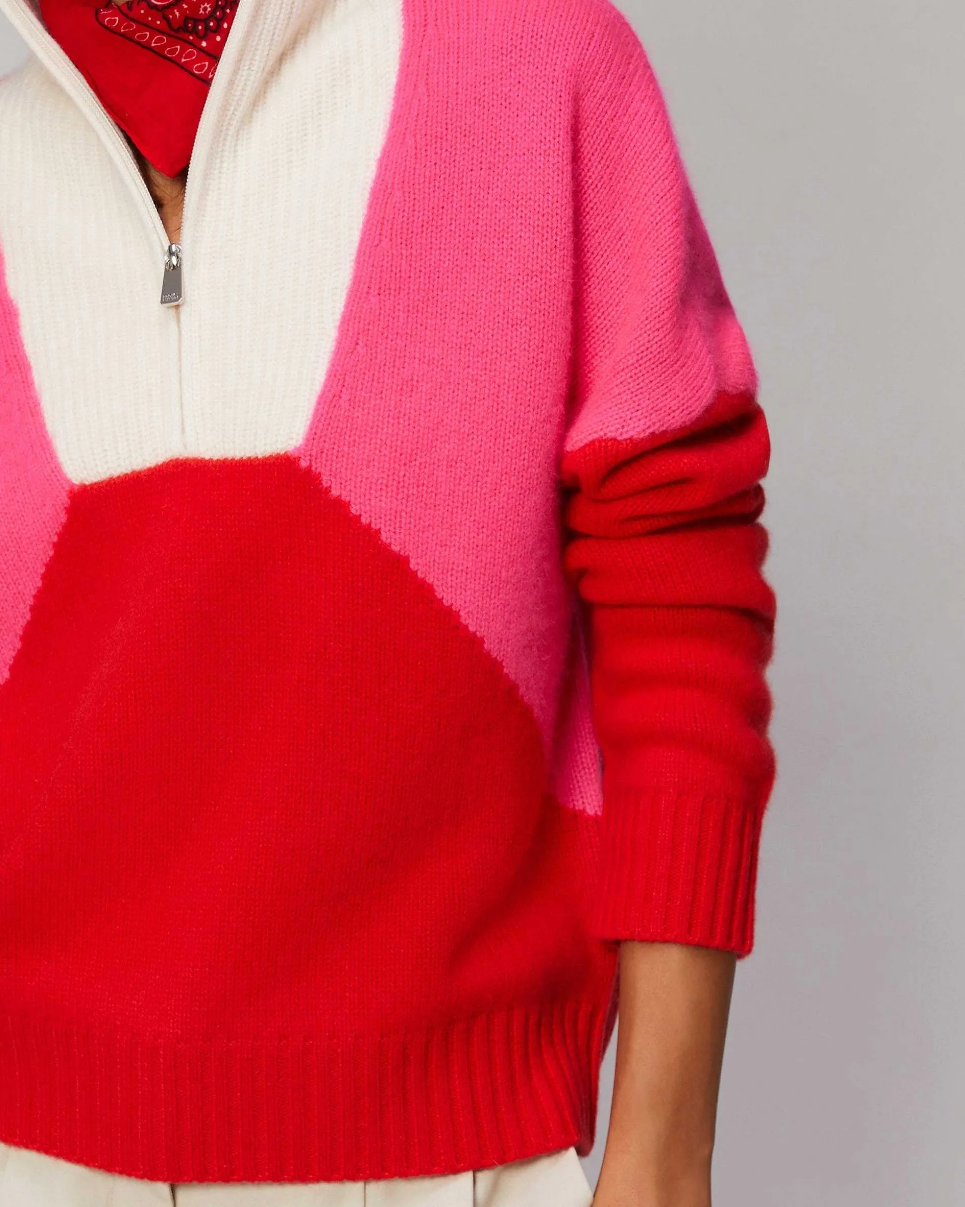 Pull Col Camionneur Tricolore