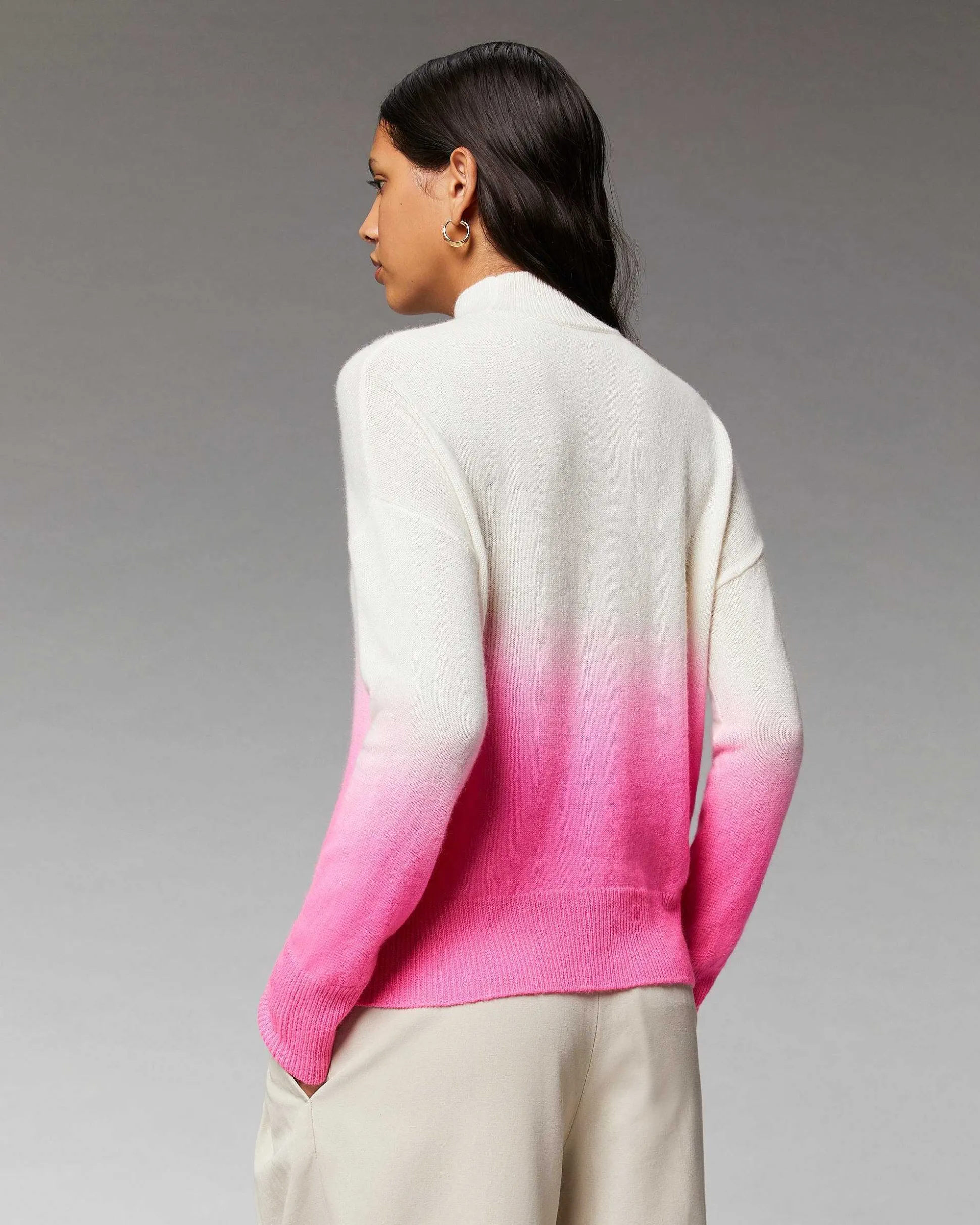 Pull Col Montant Dip Dye Leger