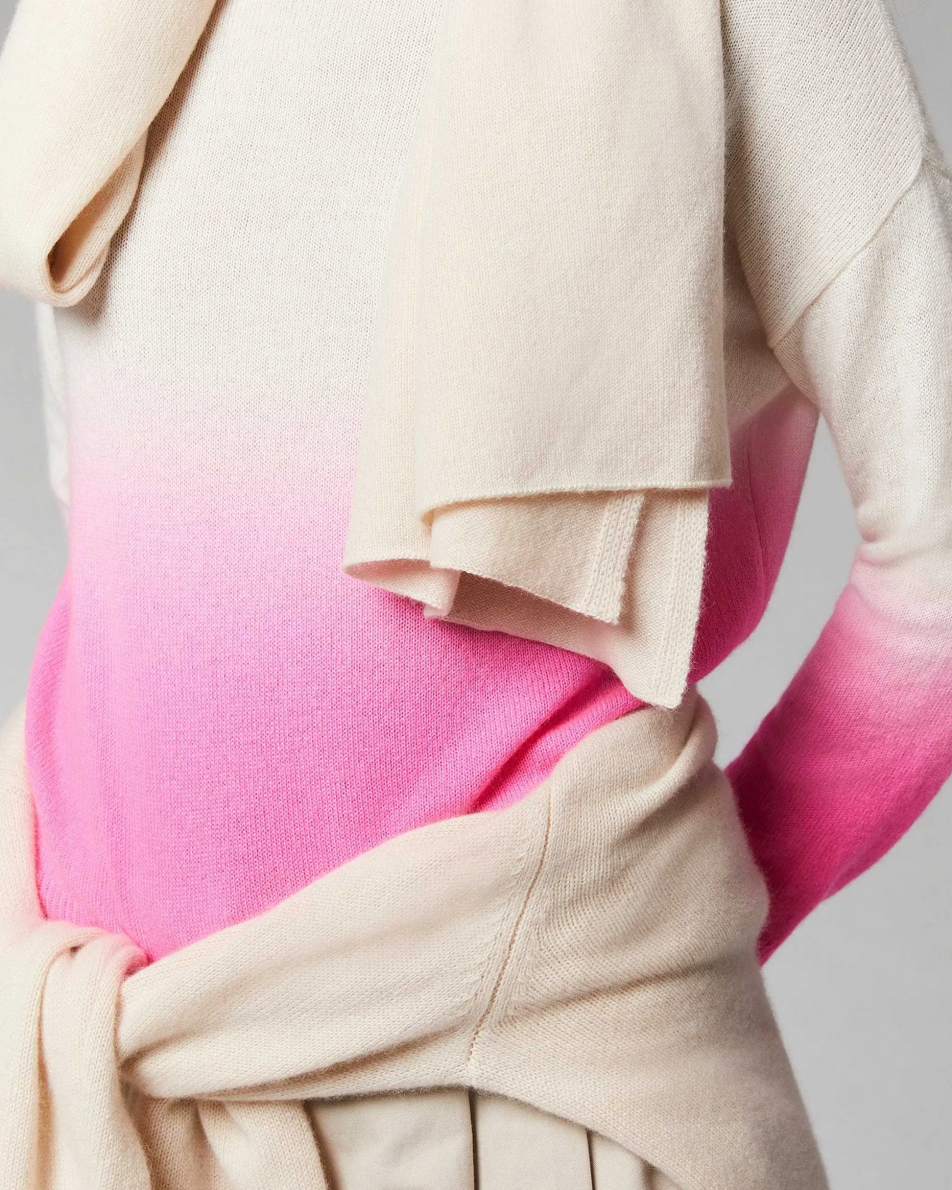 Pull Col Montant Dip Dye Leger