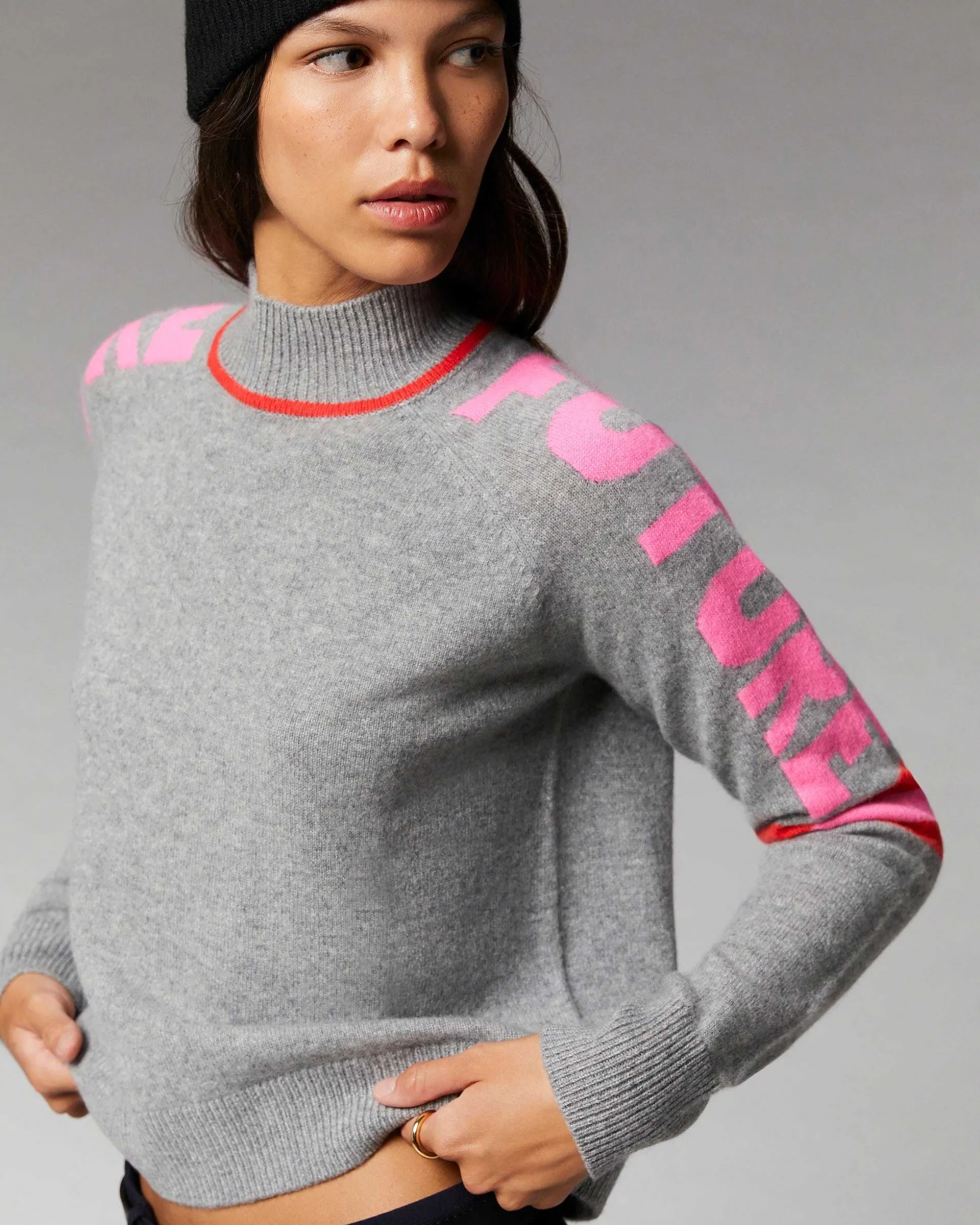 Pull Col Montant Future Contraste Leger