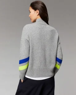 Pull Col Montant Future Et Bandes Manches