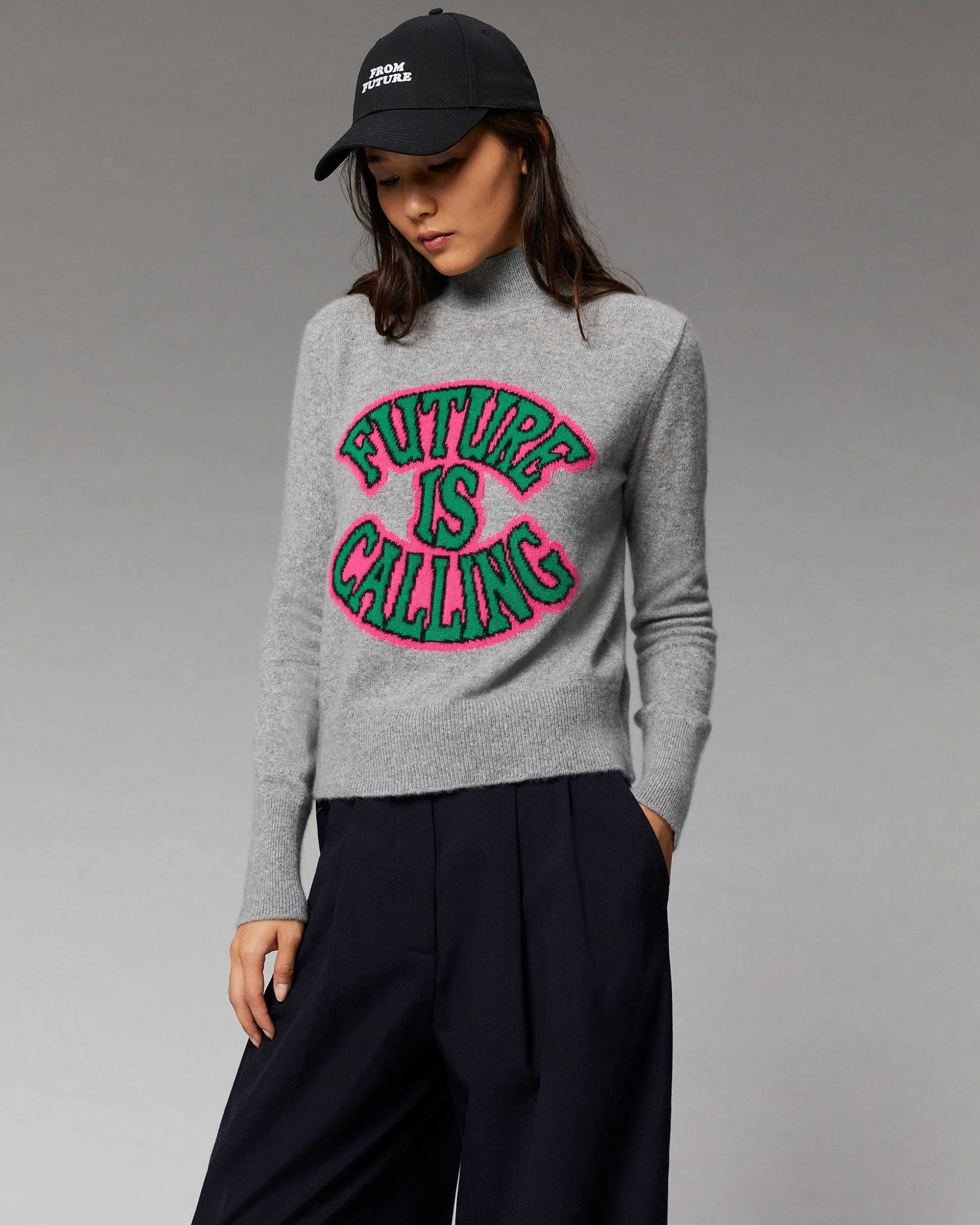 Pull Col Montant Future Is Calling Leger