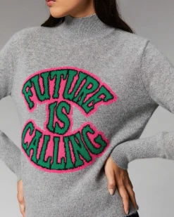 Pull Col Montant Future Is Calling Leger