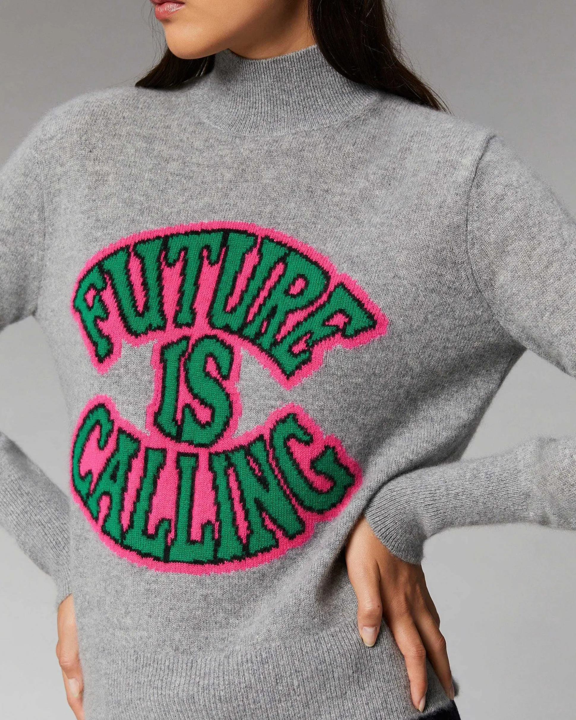 Pull Col Montant Future Is Calling Leger