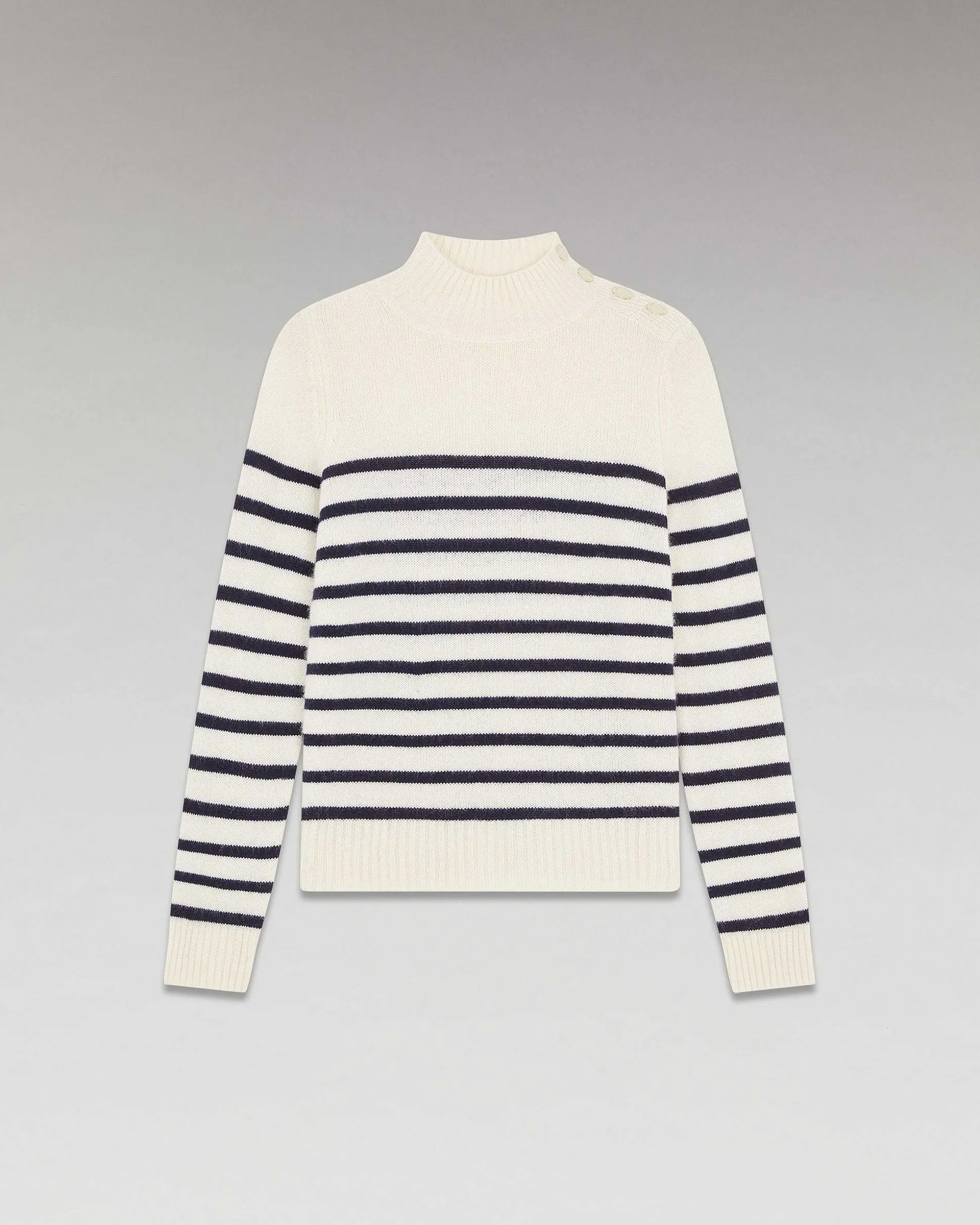 Pull Col Montant Mariniere A Boutons