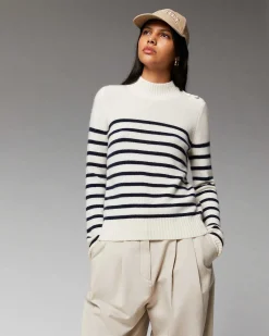 Pull Col Montant Mariniere A Boutons