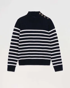 Pull Col Montant Mariniere A Boutons