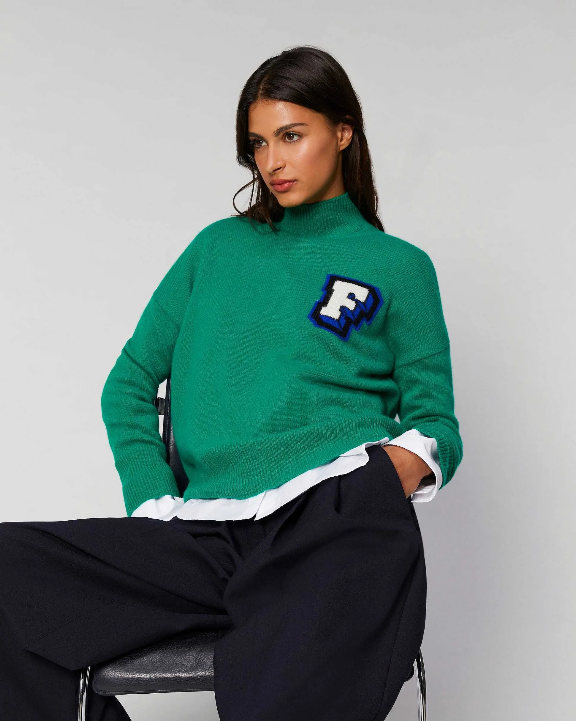 Pull Col Montant Oversize