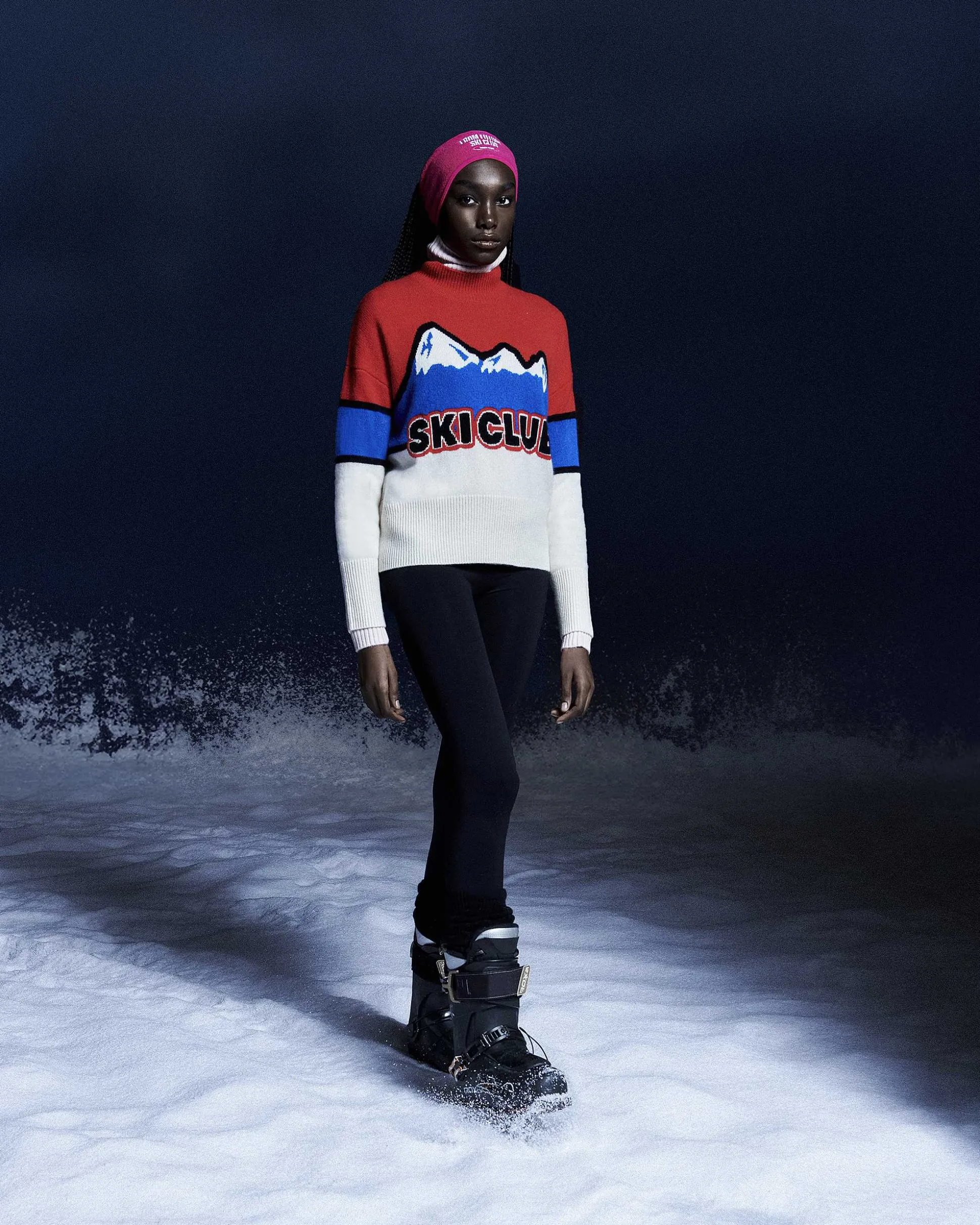 Pull Col Montant Ski Club Montagnes