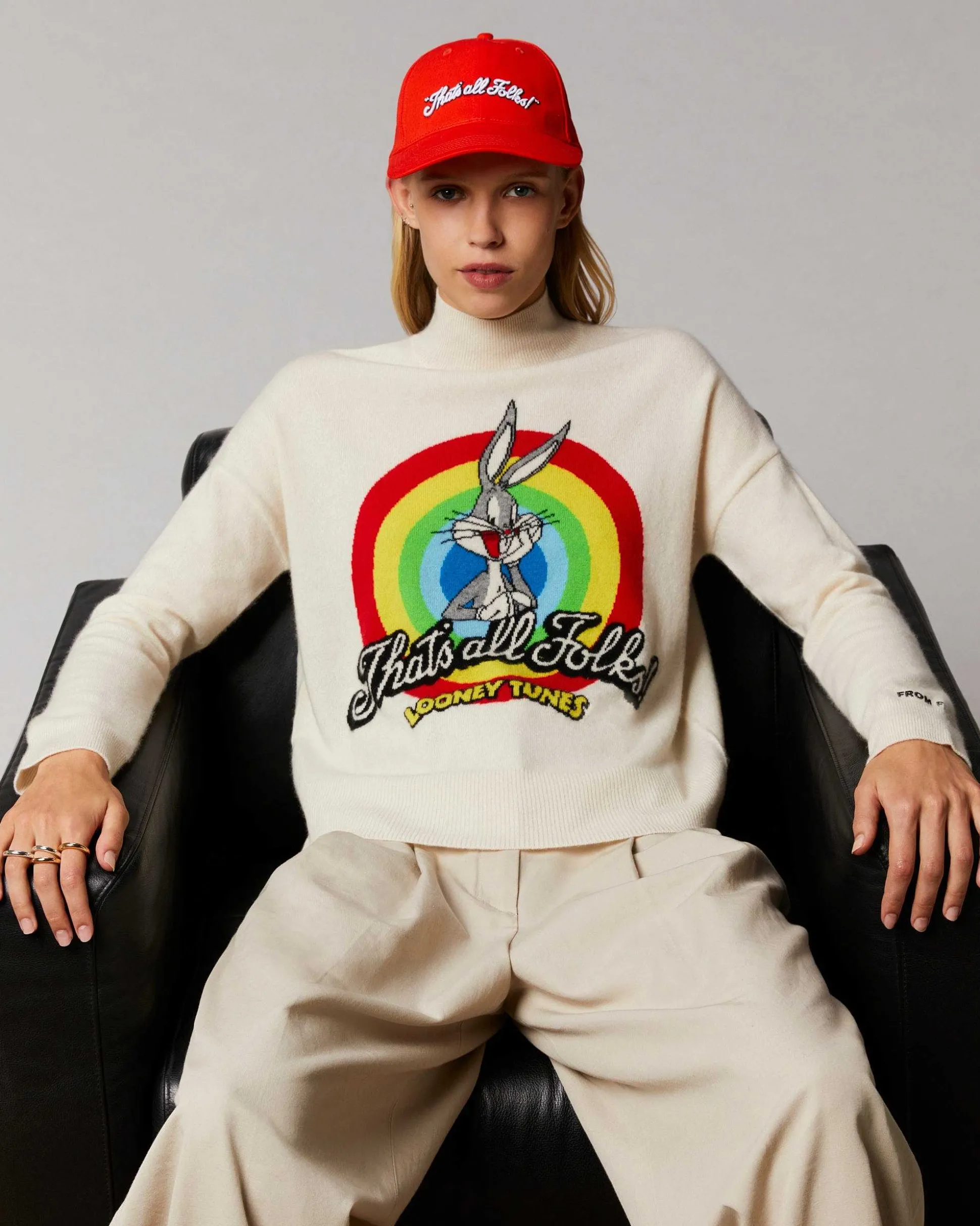 Pull Col Montant That'S All Folks Looney Tunes