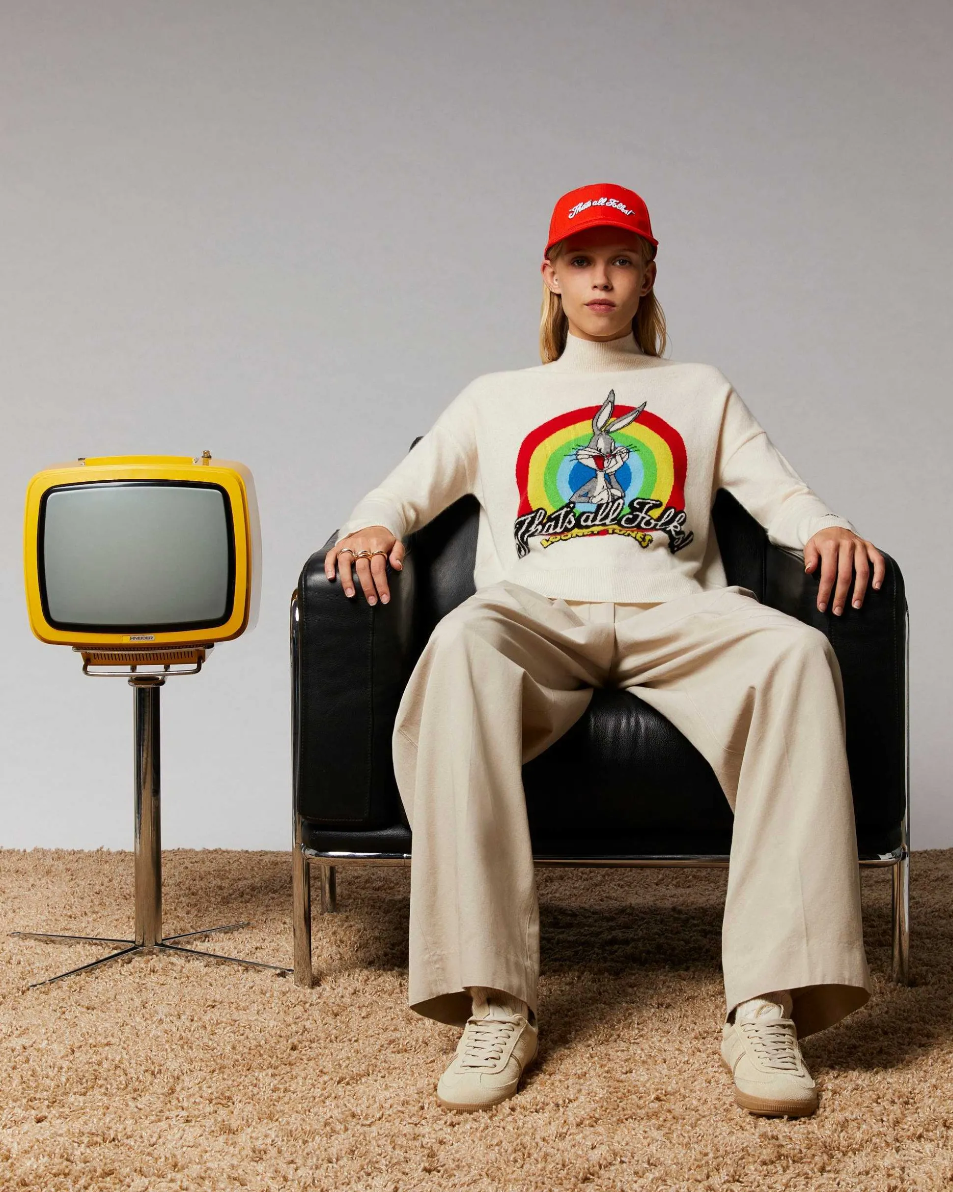 Pull Col Montant That'S All Folks Looney Tunes