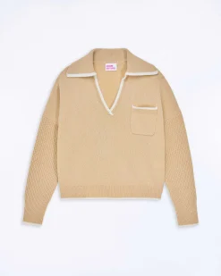 Pull Col Polo Bicolore
