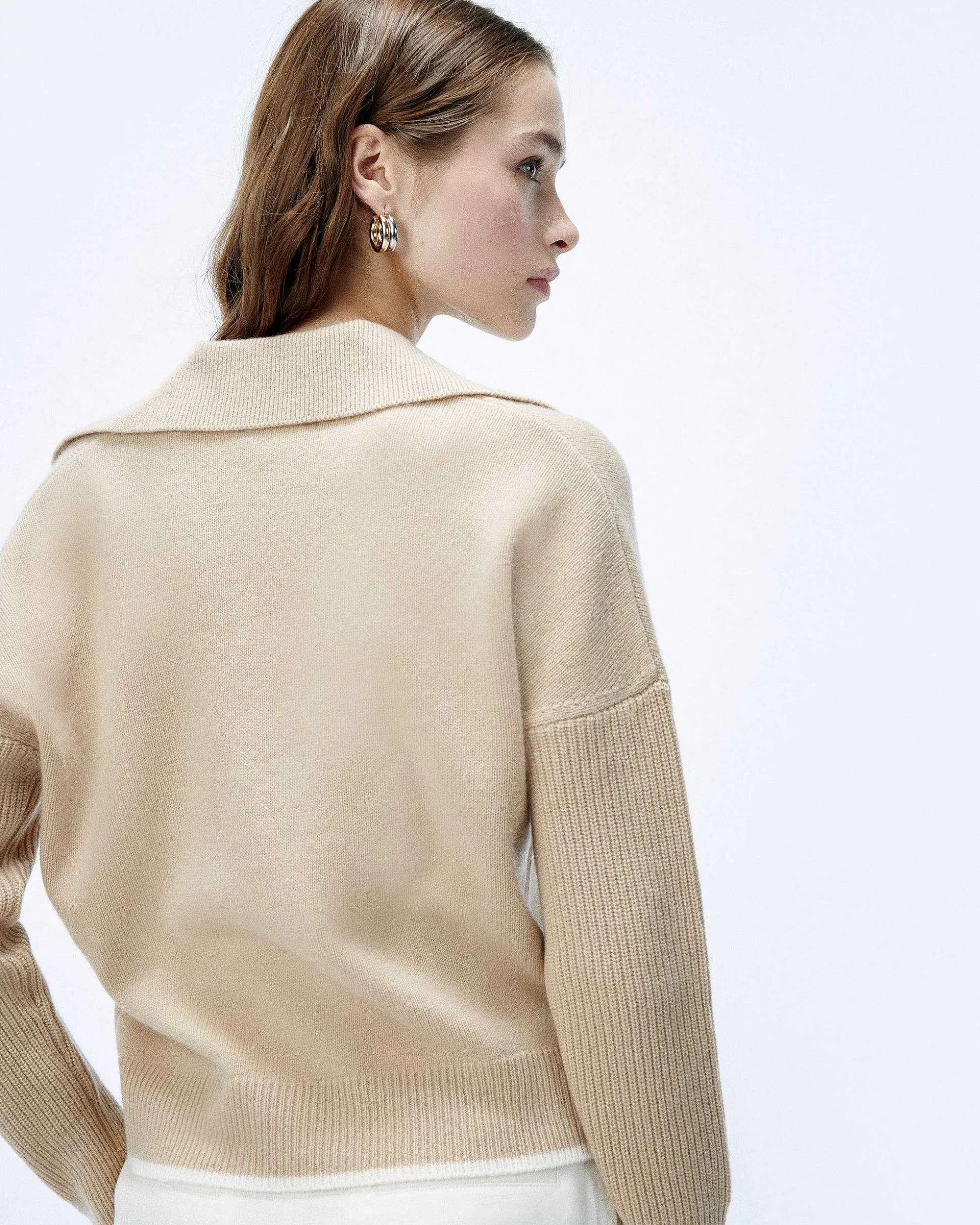 Pull Col Polo Bicolore