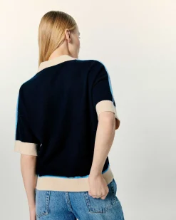 Pull Col Polo Manches Courtes