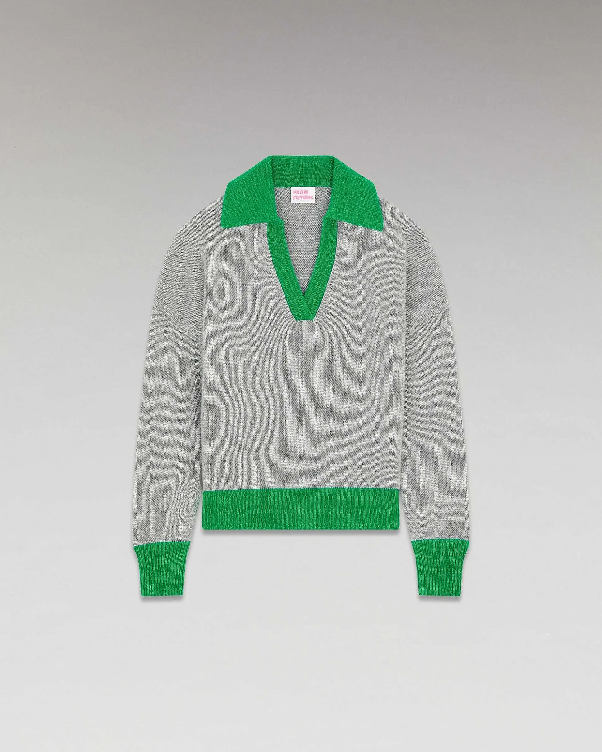 Pull Col Polo Oversize Bicolore