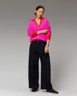 Pull Col Polo Oversize Bicolore