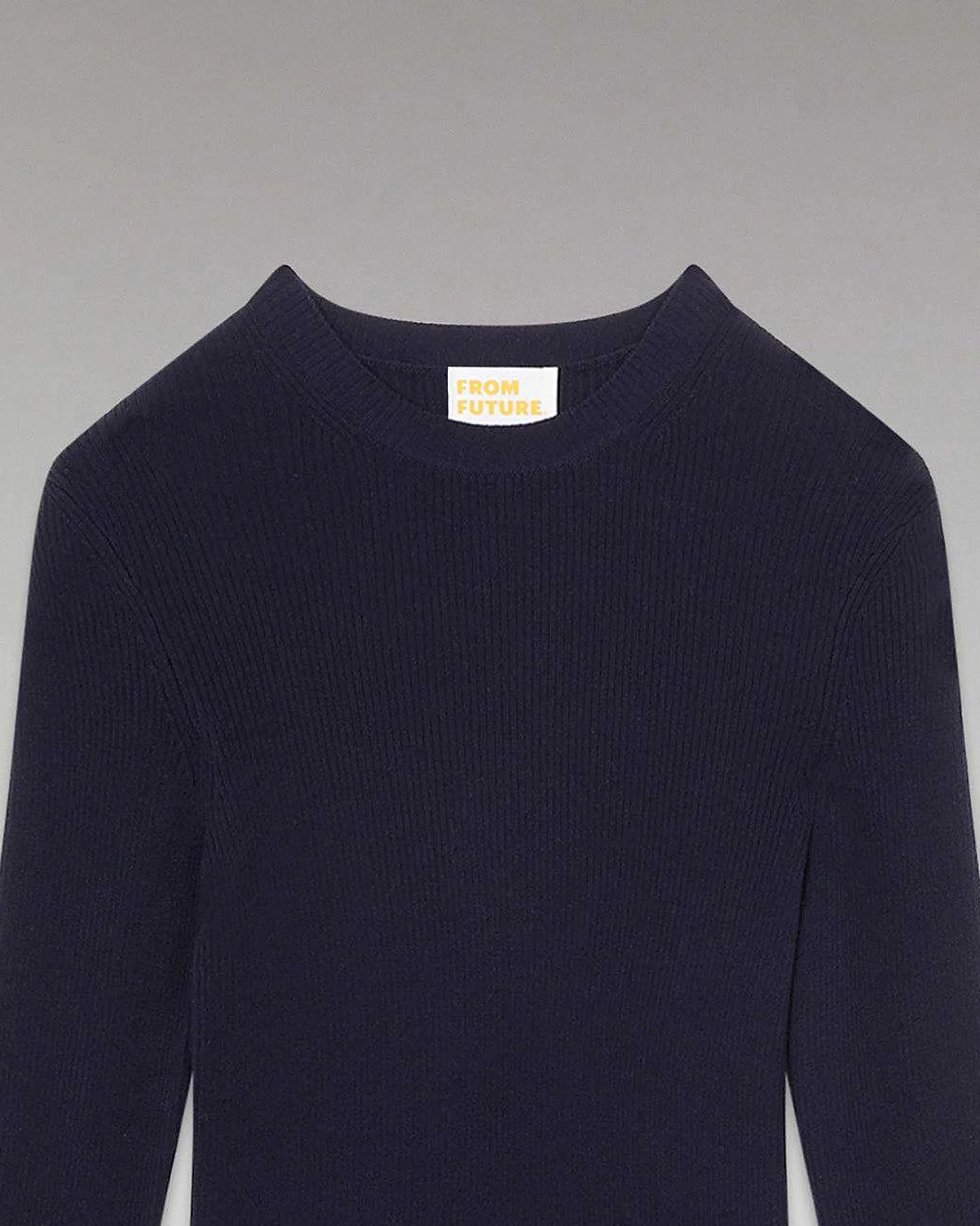 Pull Col Rond A Cotes