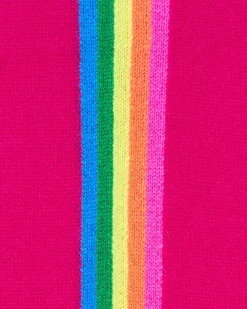 Pull Col Rond Bande Multicolore Aux Manches