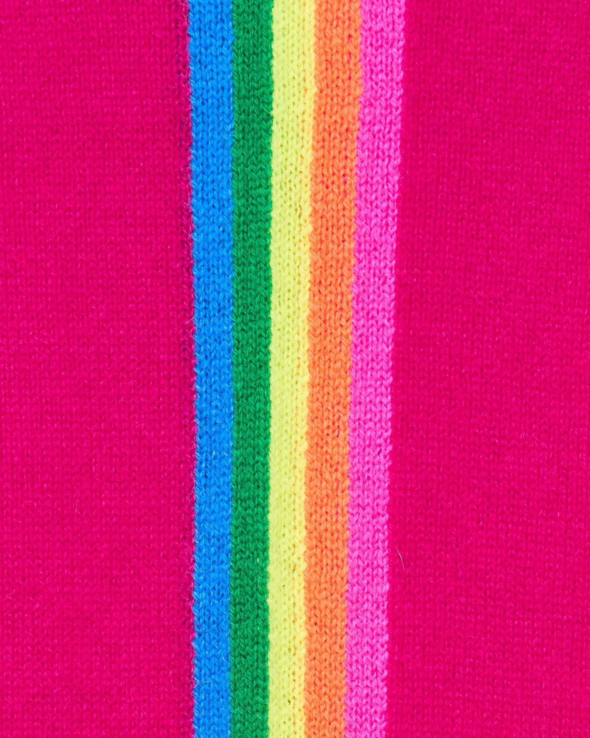 Pull Col Rond Bande Multicolore Aux Manches